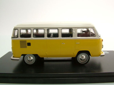 VW T2 Bus 1976 gelb weiß Modellauto 1:43 Triple9