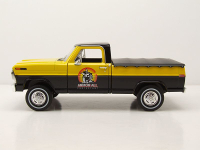 Ford F-100 Pick Up Bed Cover 1968 gelb schwarz Armor All Modellauto 1:24 Greenlight Collectibles