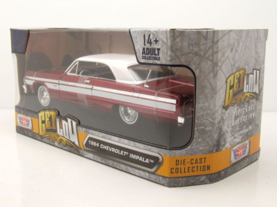 Chevrolet Impala Lowrider 1964 rot Modellauto 1:24 Motormax
