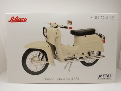 Simson Schwalbe KR51/1 weiß Modellmotorrad 1:5 Schuco