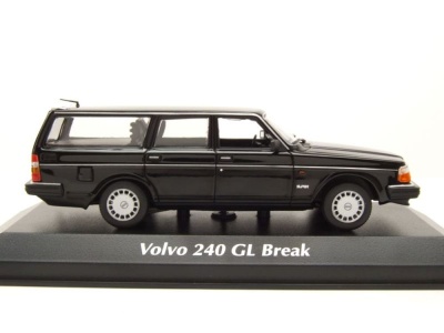 Volvo 240 GL Break Kombi 1986 schwarz Modellauto 1:43 Maxichamps