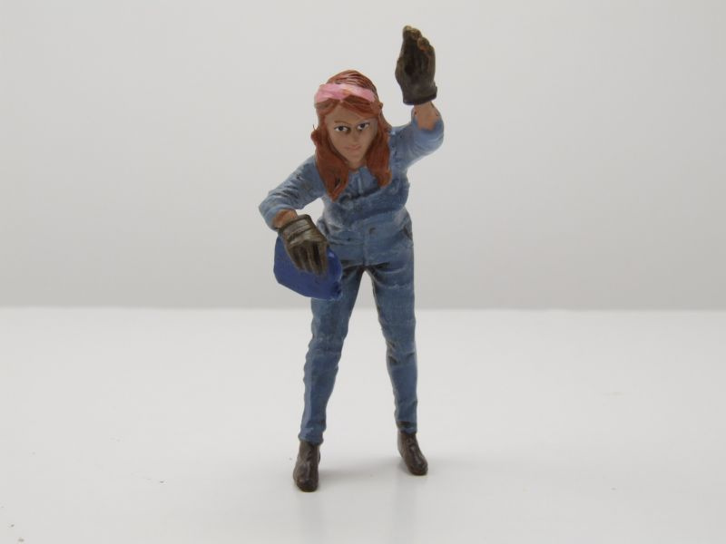 Figur Retro Female Mechanic 2 rosa Haarband für 1:24 Modelle American