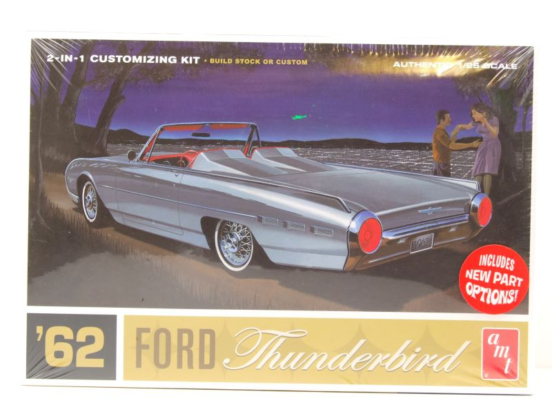Ford Thunderbird Convertible 1962 Kunststoffbausatz Modellauto 1:25 AMT