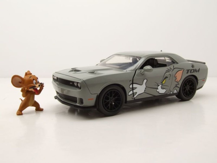 Modellauto Dodge Challenger 2015 grau Tom & Jerry 1:24 Jada Toys bei