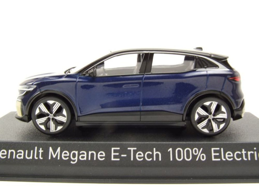 Modellauto Renault Megane E-Tech 100% Electric 2022 blau schwarz 1:43 Norev  bei Modellautocenter, 24,95 €