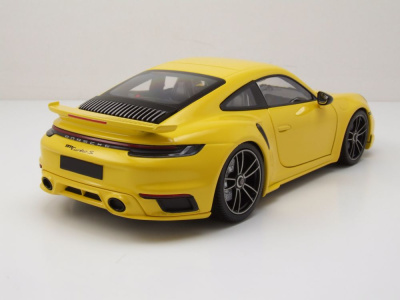 Porsche 911 992 Turbo S Sport Design 2021 gelb Modellauto...