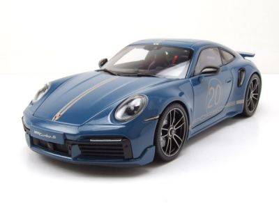 Porsche 911 992 Turbo S Coupe Sport Design 2021 blau...