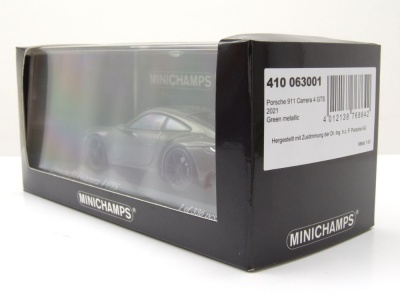 Porsche 911 992 Carrera 4 GTS 2019 grün metallic Modellauto 1:43 Minichamps
