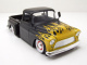 Chevrolet Stepside Pick Up 1955 schwarz gelb mit Flammen Modellauto 1:24 Jada Toys