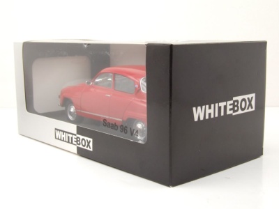 Saab 96 V4 1970 rot Modellauto 1:24 Whitebox