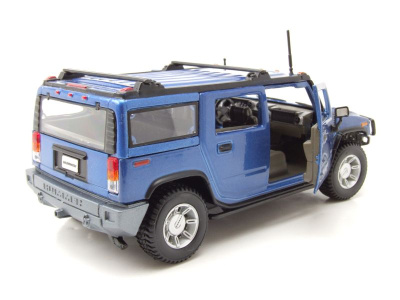 Hummer H2 SUV 2003 blau metallic Modellauto 1:24 Maisto
