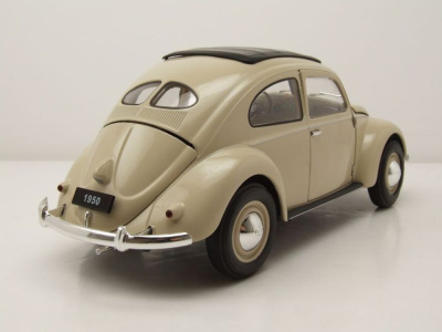 VW Käfer Brezelkäfer 1950 creme Modellauto 1:18...